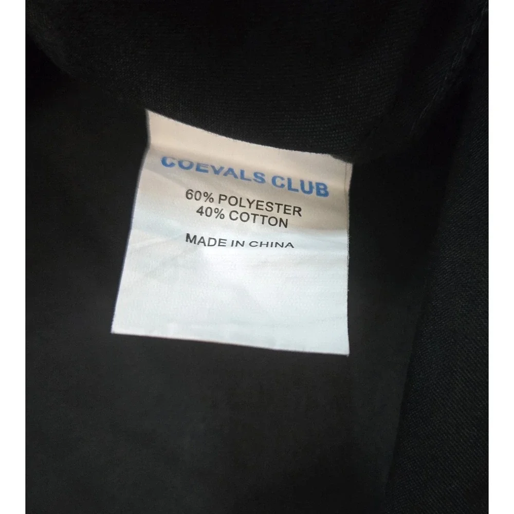 Coevals Club Pearl Snap Shirt Men 2XL Black L/S Roll Tab Sleeve Western NWT